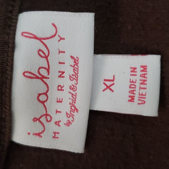 Isabel Maternity Chocolate Brown 3/4 Sleeve Pocketed Dress Sz XL - Picture 6 of 10